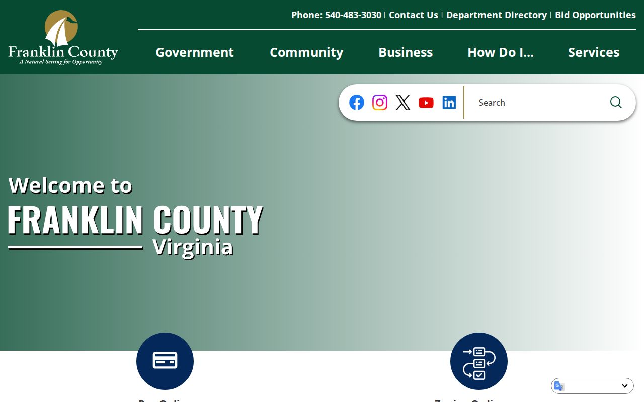 Franklin County government directory for criminal record custodians